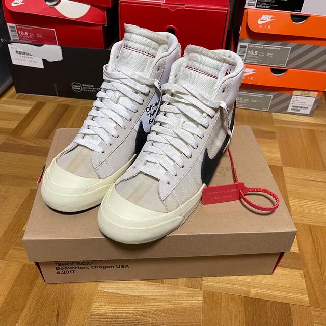 OFF WHITE OFF WHITE×NIKE THE TEN BLAZER MID .5cmの通販 by ゆゆ