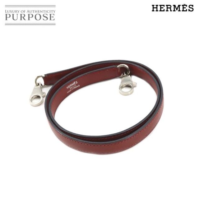 Hermes(エルメス)のエルメス HERMES ケリー ボリード ショルダー ストラップ ボックスカーフ ボルドー シルバー 金具 小物 90170715 ハンドメイドのファッション小物(その他)の商品写真