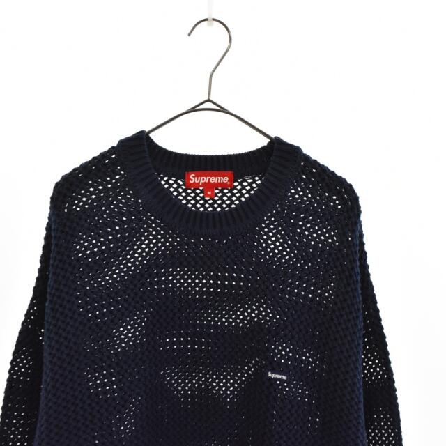 SUPREME シュプリーム 20AW Textured Small Box Sweater テクスチャード スモールボックスロゴ クルーネックニットセーター ネイビー 2