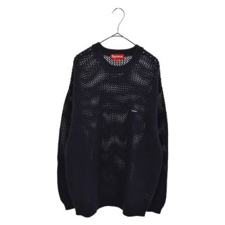 シュプリーム(Supreme)のSUPREME シュプリーム 20AW Textured Small Box Sweater テクスチャード スモールボックスロゴ クルーネックニットセーター ネイビー(ニット/セーター)