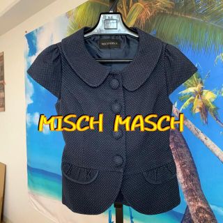 MISCH MASCH レディース、半袖ジャケット、ネイビー色　Ｍサイズ(テーラードジャケット)