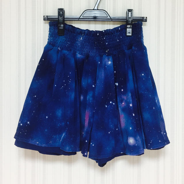 rivet surge - rivetsurge 宇宙柄・ブルー リバーシブル キュロットスカートの通販 by KASUMI 's shop|リベットアンドサージならラクマ