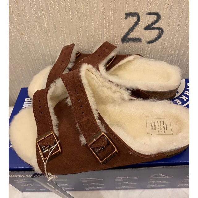 ☆日本の職人技☆ BIRKENSTOCK - ファーサンダル バーガンディ