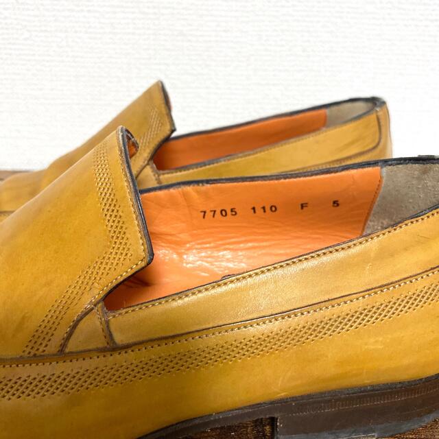 Santoni(サントーニ)のサントーニ Santoni スリッポン  size/5 イエローベージュ メンズの靴/シューズ(ドレス/ビジネス)の商品写真