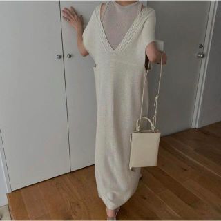 アメリヴィンテージ(Ameri VINTAGE)のknit kaftan 2way vest OP(ロングワンピース/マキシワンピース)