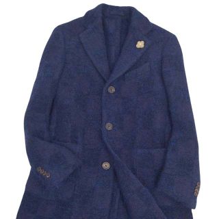 LARDINI コート（その他） 46(M位) ベージュx茶(千鳥格子)