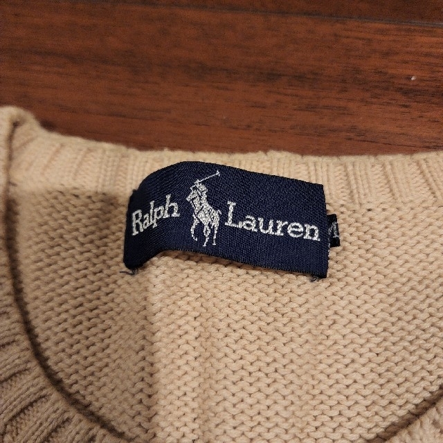 Ralph Lauren(ラルフローレン)のラルフローレン　コットン１００％　ニット　セーター　ベージュ　レディース レディースのトップス(ニット/セーター)の商品写真