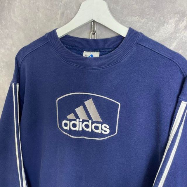 adidas(アディダス)のアディダス 90s ビンテージスウェット ネイビー パフォーマンスロゴ 常田 メンズのトップス(スウェット)の商品写真