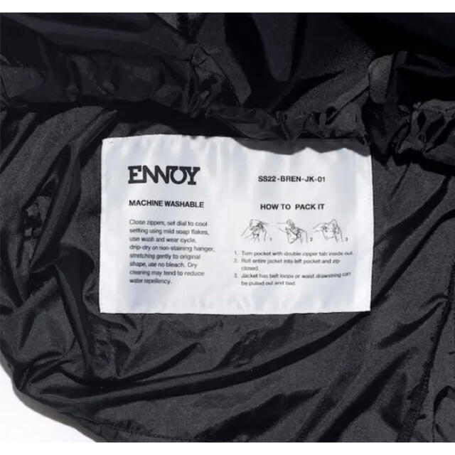 ENNOY PACKABLE NYLON JACKET XL Black | www.innoveering.net