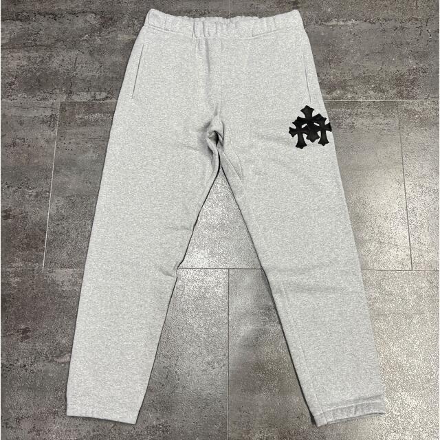 CHROME HEARTS クロムハーツ Y NOT ARM LOGO EMBROIDERY CASHMERE SWEATPANT ワイノット ロゴ刺繍カシミヤスウェットパンツ ニットパンツ ロゴ刺繍 グレー