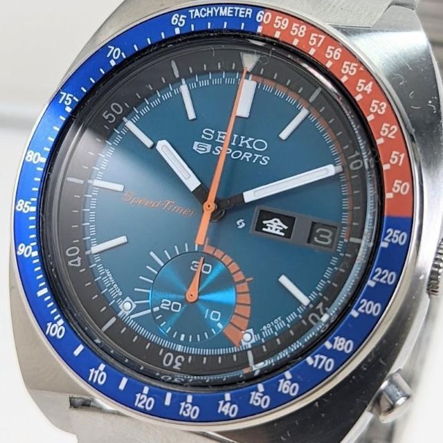 SEIKO - セイコー 5 スポーツ スピードタイマー ブルー 6139 クロノグラフ 腕時計