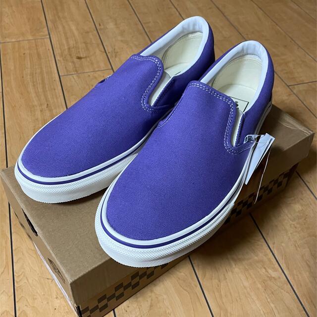 VANS(ヴァンズ)の新品未使用　27.5cm VANS パープル　スリッポン slip-on 紫 メンズの靴/シューズ(スニーカー)の商品写真
