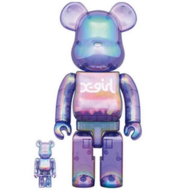 エンタメ/ホビーBE@RBRICK X-girlCLEAR PURPLE 100％ & 400％