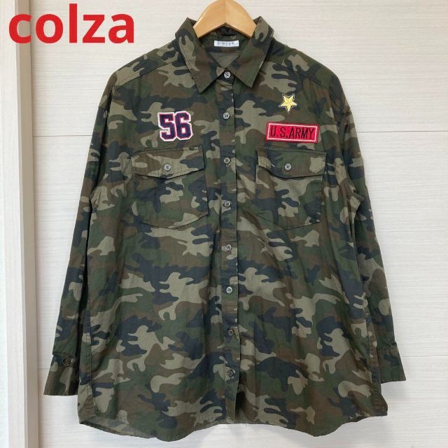 COLZA(コルザ)のCOLZA 迷彩柄 アーミー ワッペン 長袖 シャツ メンズのトップス(シャツ)の商品写真