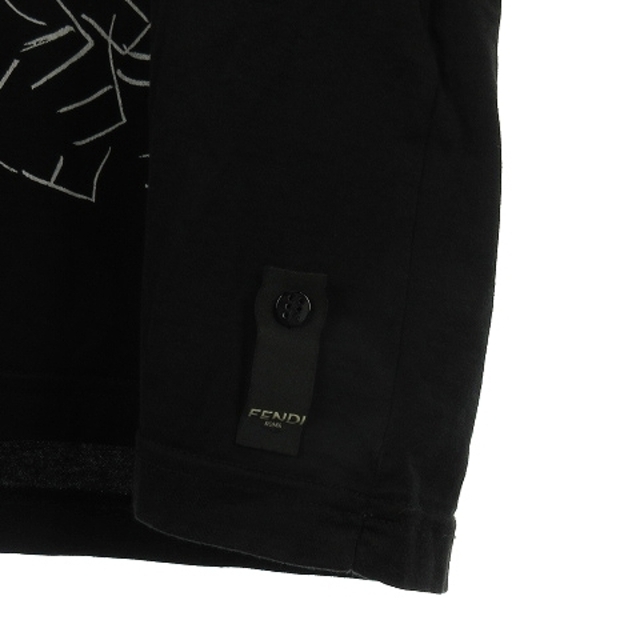 FENDI(フェンディ)のフェンディ Tシャツ 半袖 カールラガーフェルドプリント ブラック メンズのトップス(Tシャツ/カットソー(半袖/袖なし))の商品写真