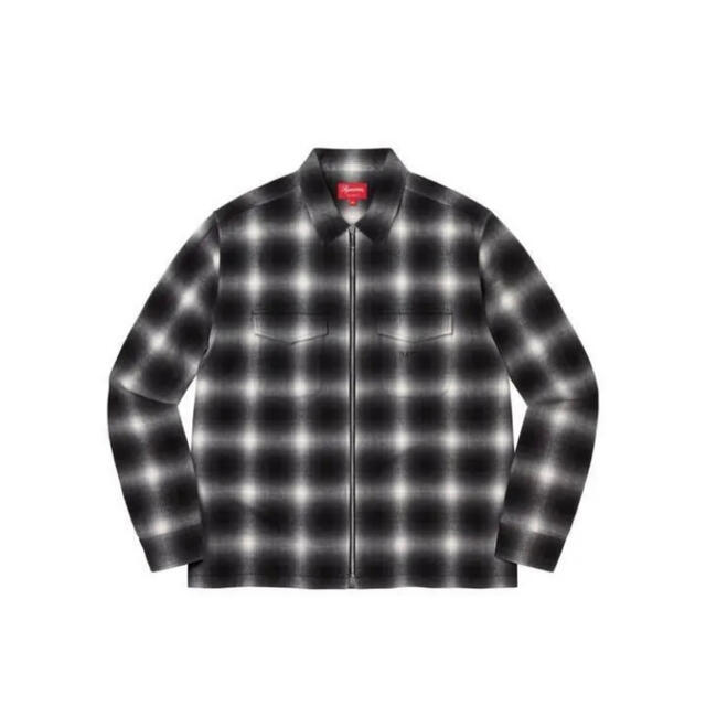 Supreme Shadow Plaid Flannel ZipUp Shirt