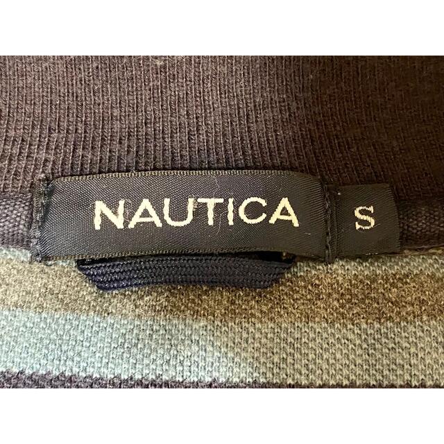 NAUTICA(ノーティカ)のNAUTICA ノーティカ ハーフジップカットソー ボーダー Sサイズ メンズのトップス(スウェット)の商品写真