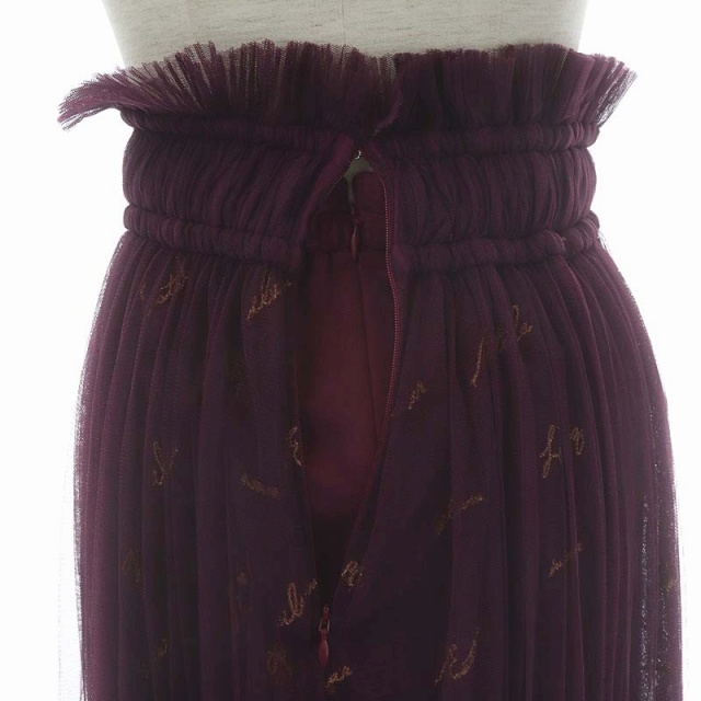 SNIDEL(スナイデル)のスナイデル ロゴ刺繍チュールロングスカート インナースカート付き ゴムベルト付き レディースのスカート(ロングスカート)の商品写真