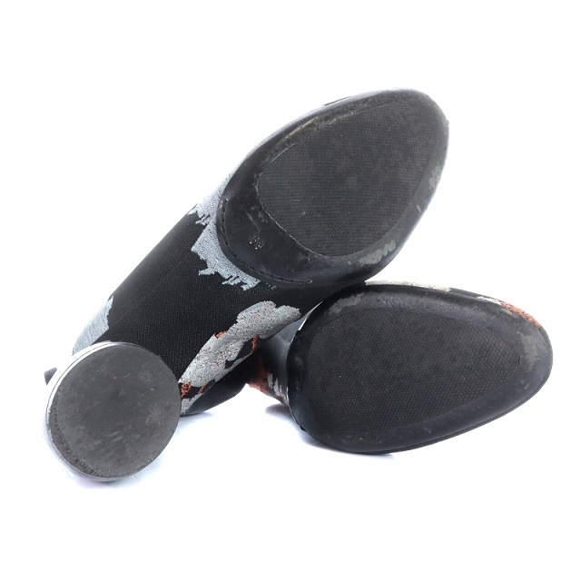 DRIES VAN NOTEN(ドリスヴァンノッテン)のドリスヴァンノッテン ミュール サンダル  25cm 黒 オレンジ グレー レディースの靴/シューズ(ミュール)の商品写真