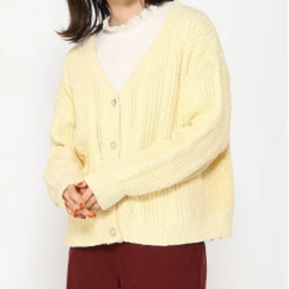 アクシーズファム(axes femme)のバックリボンニットガーデ(カーディガン)