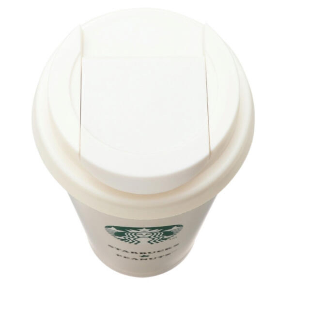 Starbucks Coffee(スターバックスコーヒー)の【新品・未使用】スヌーピー&スタバコラボ　ステンレスタンブラー オフホワイト インテリア/住まい/日用品のキッチン/食器(タンブラー)の商品写真