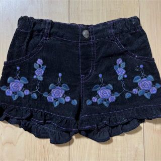 アナスイミニ(ANNA SUI mini)のANNA SUImini / 刺繍 コーデュロイショートパンツ size 100(パンツ/スパッツ)