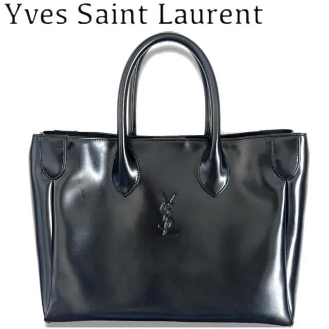 お得セット Saint Laurent - Yves Saint Laurent イブサンローラン ロゴ刻印 ハンドバッグ ハンドバッグ