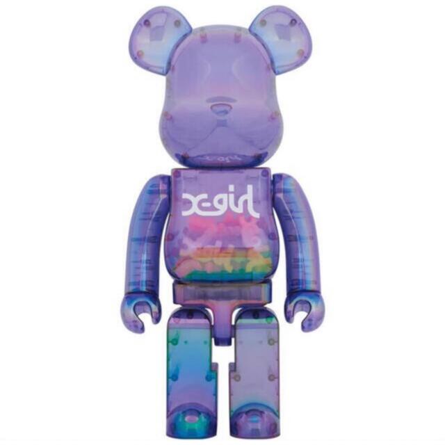 BE@RBRICK X-girl CLEAR PURPLE 1000%フィギュア