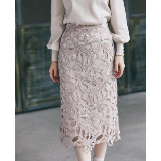 トッコ(tocco)のtocco closet トッコクローゼット リボンレースタイトスカート(ひざ丈スカート)