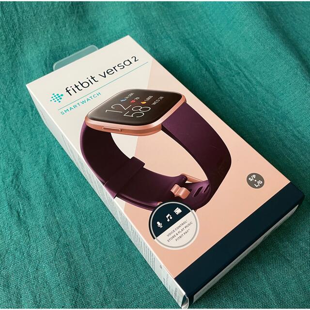 新品未開封】 Fitbit versa2 フィットビット ヴァーサ2 ボルドー