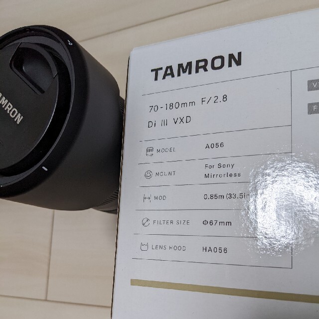 【中古美品】TAMRON 70-180mm F/2.8 Di III(A056) スマホ/家電/カメラのカメラ(レンズ(ズーム))の商品写真