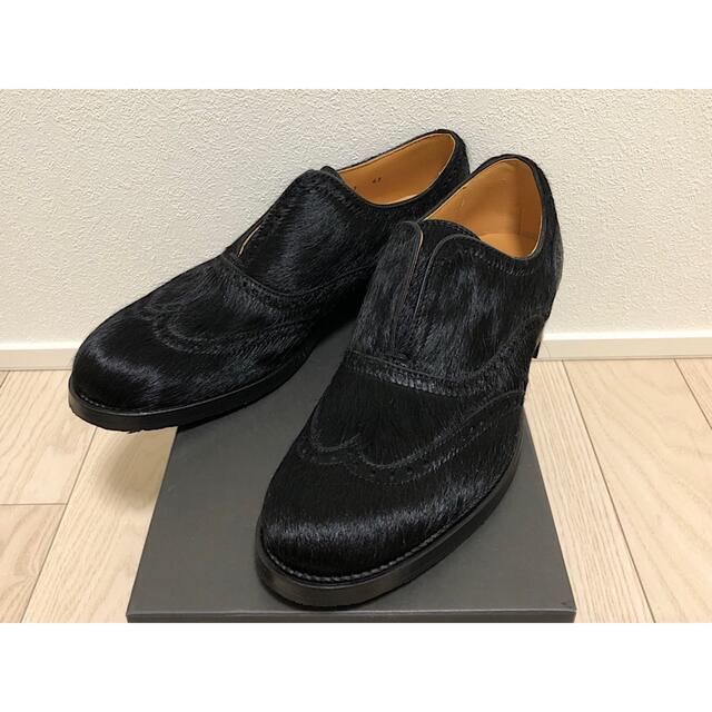 IP65防水 新古品 1piu1uguale3 WINGTIP ハラコローファー AKM - ドレス