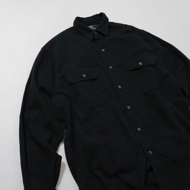 Ralph Lauren(ラルフローレン)のラルフローレン　G.I.SHIRT シャツ　黒　胸ポケット ワークシャツ　古着 メンズのトップス(シャツ)の商品写真