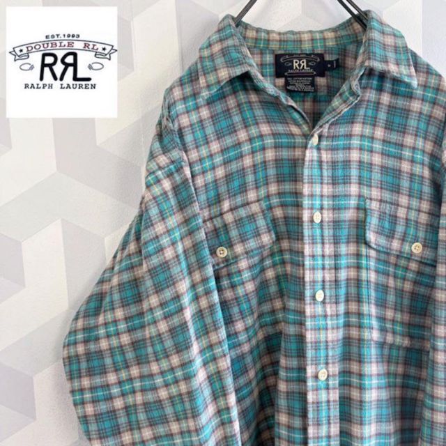 RRL ダブルアールエル】L相当 コットンチェック ネルシャツ ラルフ