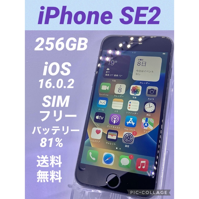 【良品】iPhone SE2 (第2世代) 本体 黒 256GB SIMフリー