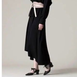 アドーア(ADORE)の【yuki様】アドーア　ストレッチニットスカート　38　ブラック(ロングスカート)