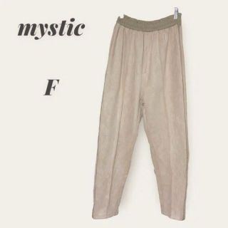 ミスティック(mystic)の【美品】 mystic ミスティック イージーパンツ ベージュ×カーキ　F(カジュアルパンツ)