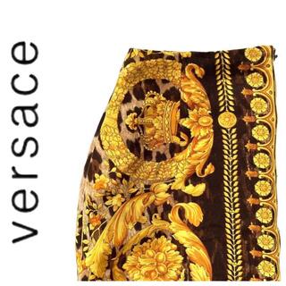 ヴェルサーチ(VERSACE)のVERSACE ヴェルサーチ バロック柄　ヒョウ柄　スカート　ミニスカート　38(ミニスカート)