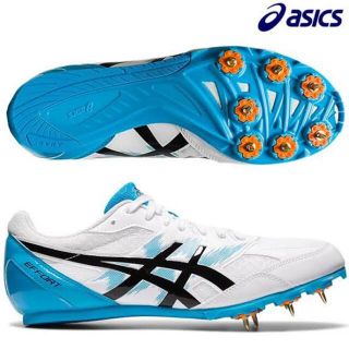 アシックス(asics)のASICSアシックス★陸上スパイクシューズEFFORT★ホワイト白黒青21cm(陸上競技)