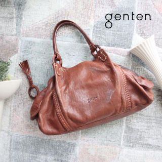 ゲンテン(genten)のGenten ゲンテン　ハンドバック　レザー　ブラウン　トートバック　ビジネス(ハンドバッグ)