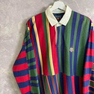 ラルフローレン(Ralph Lauren)のチャップスラルフローレン 80s ラガーシャツ 長袖ポロシャツ マルチカラー(ポロシャツ)