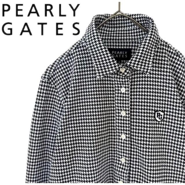 【近年モデル】PEARLY GATES パーリーゲイツ　千鳥格子柄　シャツ　XS