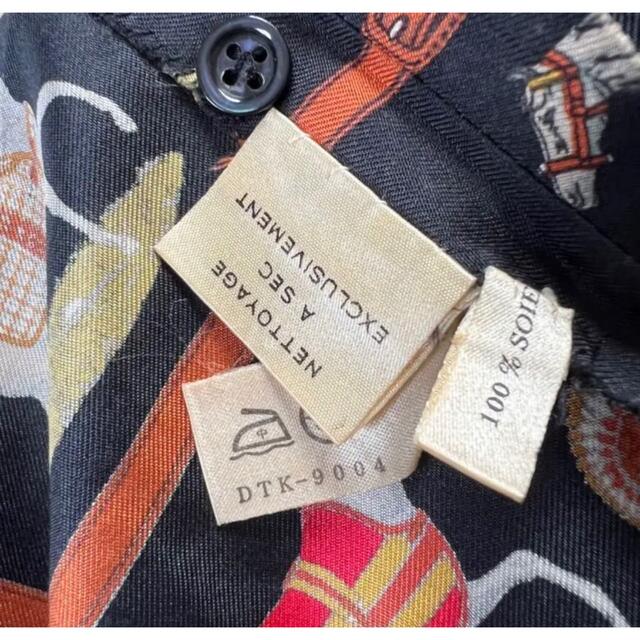 HERMES エルメス 馬柄 シルク100% シャツ ホース レディース 総柄