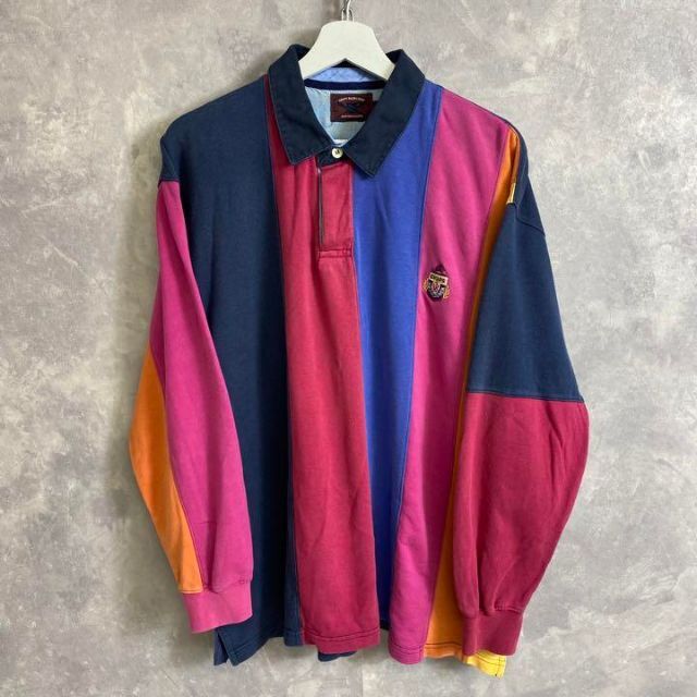 Ralph Lauren(ラルフローレン)のチャップスラルフローレン 90s ラガーシャツ 長袖ポロシャツ マルチカラー メンズのトップス(ポロシャツ)の商品写真