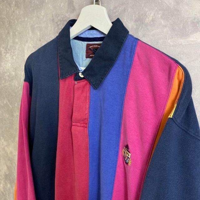 Ralph Lauren(ラルフローレン)のチャップスラルフローレン 90s ラガーシャツ 長袖ポロシャツ マルチカラー メンズのトップス(ポロシャツ)の商品写真