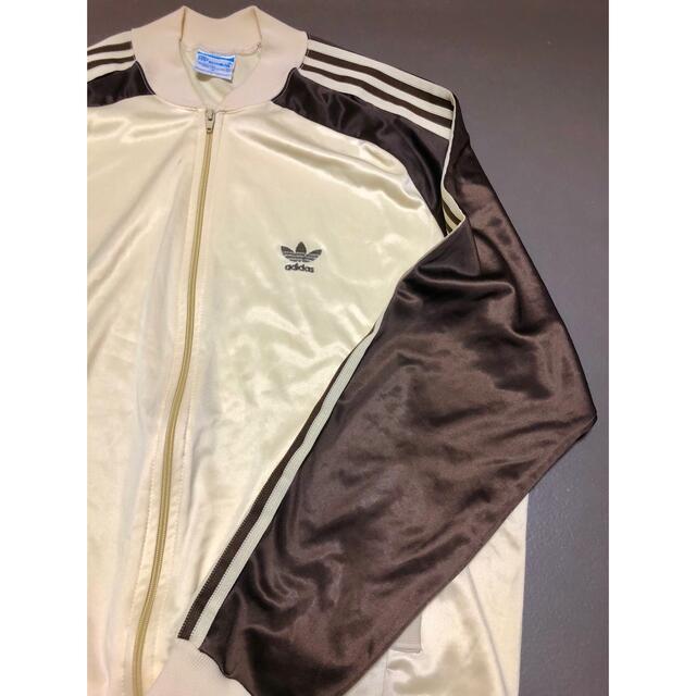 80s adidas ATP ビンテージ ジャージ クリーム ブラウン USA製-