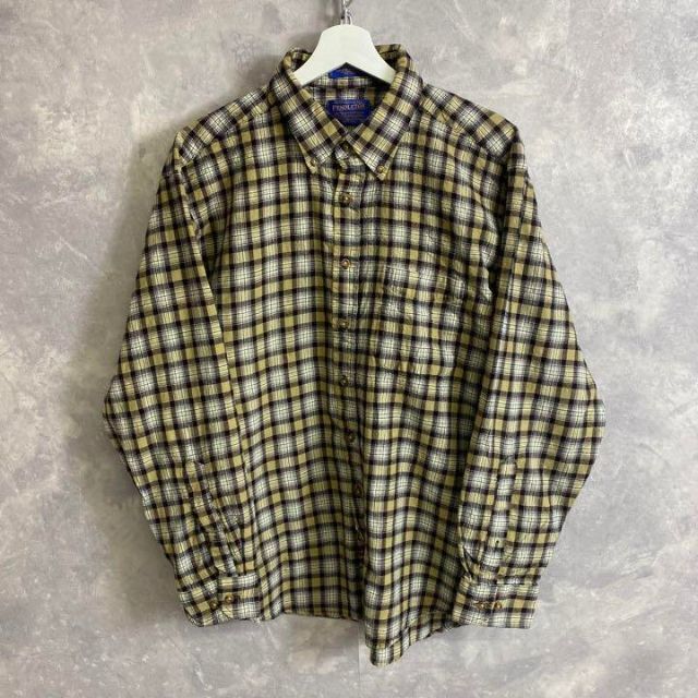 PENDLETON(ペンドルトン)のペンドルトン ウールシャツ ベージュ ブラウン チェック オンブレ メンズのトップス(シャツ)の商品写真