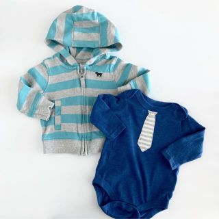 カーターズ(carter's)の👶🏻男の子 ベビー服👕 パーカー&ロンパース SET(ロンパース)