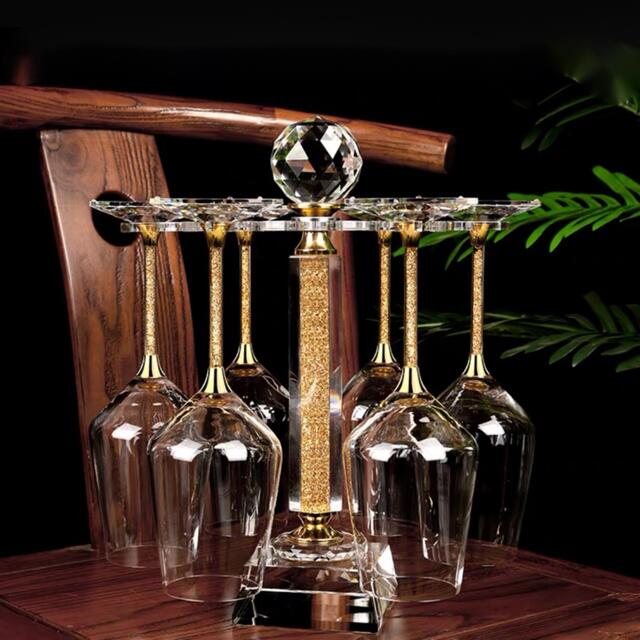 ワイングラスラック ワイングラス収納 グラススタンド ワインホルダー　グラス付きカラー