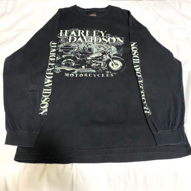 Harley Davidson(ハーレーダビッドソン)のハーレーダビッドソン☆ロンT 90s 古着 ゆるだぼ サイドデザイン aj2 メンズのトップス(Tシャツ/カットソー(七分/長袖))の商品写真